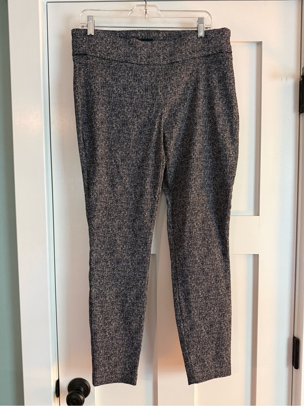 Adrienne Vittadini Marled Gray Skinny Ponte Pants